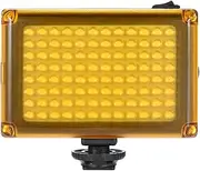 LAPOOH Mini Portable On-Camera LED Video Fill-in Light Panel 5400K/ 3200K CRI85+ with White & Orange Filters for Camera Camcorder