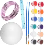 DOITOOL 1 Set Craft Foam Globe Kit DIY Foam Materials for School Easy to Assemble Promote Creativity and Communication Skills Educational Fun