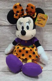 Disney Just Play Plush Minnie Mouse Halloween Stuffed Animal Toy 9.5" New 2021
