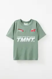[Cotton On Kids] Cotton On Kids - TMNT Drop Shoulder Short Sleeve Tee - Lcn nic moss green/tmnt 84 9-10 LCN NIC MOSS GREEN/TMNT 84