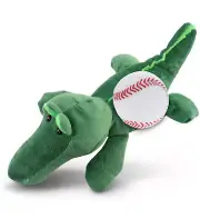 DolliBu Soft Huggable Alligator Stuffed Animal with Baseball Plush - 6 Inches