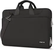 MOSISO 360 Protective Laptop Shoulder Bag Compatible with MacBook Air/Pro,13-13.3 inch Notebook,Compatible with MacBook Pro 14 2023-2021 A2779 M2 A2442 M1,Matching Color Sleeve with Belt, Black