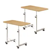 SOGA 2X 40x80cm Walnut Movable Computer Table Bedside Table Bedroom Desk Student