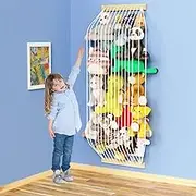 Stuffed Animal Storage Hammock Wooden Plush Toy Organizer for Kids Room D cor, Playroom Nursury Plush Toys Storage Caddy, Decoration Wall Hanging Stuffed Animal Net or Hammock Corner