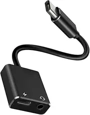 LABRIMP USB C to Audio Adapter with Pd Fast Charging TPE Material Lightweight Phone Accessory Dual Function Headphone and Charger Splitter for USB C Devices