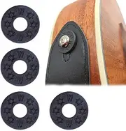 10Pcs 2.7mm Black Guitar Strap Locks Gasket Guitar Protector Blocks Holder for Musical Instrument Accessories