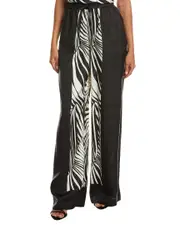 Nicholas Sandra Pull-On Wide Leg Silk-Blend Pant