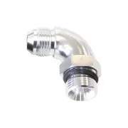Orb To Male An Full Flow Adapters Silver 90 Degree ORB to AN -16 to -16
