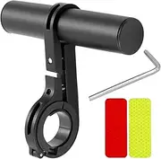 Bike Handlebar Extender Electric Scooter Handlebar Extensions Aluminum Alloy Single Clamp Cycle Accessories for Bike LED Light, GPS, Speedometer, Cell Phone Holder Mounts