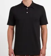 Volcom Polo Shirt Black Short Sleeve Logo Men's - (Size Small/Petit) NWT