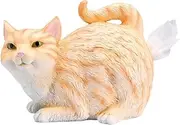 domoi Cat Butt Tissue Holder Resin Tissue Dispenser Orange Tabby Cat Square Tissue Box Cover