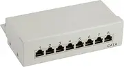 InLine 76208A Patch Panel Cat.6 8-Way Desktop Grey