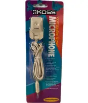 Koss M/6 Computer Lapel Microphone Compact Lightweight 8 ft Cord Clip On NOS
