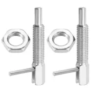 2 Pcs M10x1.5 Retractable Indexing Plunger Pin Steel Spring Loaded Latch