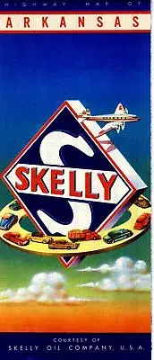 1949 Skelly Road Map: Arkansas NOS