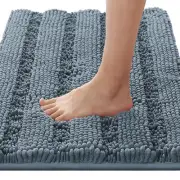Bath Rugs for Bathroom Non Slip Bath Mats Extra Thick Chenille Striped Rug 20" x