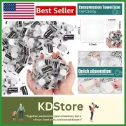 100PCS Portable Compressed Towels - Unscented Cotton for Travel & Outdoors