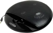 Jensen SMPS-125 Portable Stereo Speaker - Phone/Tablet Stand - Aux Input (Black)