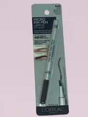 Loreal Brow Stylist 48HR Micro Ink Pen 642 Dark Brunette With Precision Comb Tip
