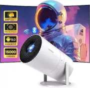 Smart Projector 4K, Native 1080P, 15,000 Lumens, Wi-Fi 6, Bluetooth 5.3, Port