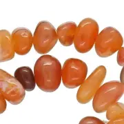 16" Orange Chalcedony Tumble Nugget Free Form Beads ap. 13mm #59077