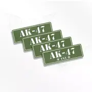 Ammo Can Decals - AK-47 - Four Ammo Can Stickers - AK-47 Ammo Can Labels OD