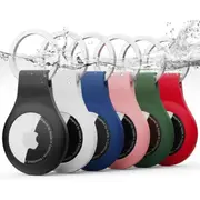 6 Pack Airtag Holder Air Tag Case with Keychain, DLENP Waterproof Silicone Case for Airtags [Drop-Proof] [Anti-Scratch] Full Body Protective Airtag Holder, Find Your Luggage, Pet, Keys, & More
