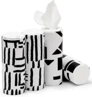 Car Tissues with Lotion, 4 Packs Car Tissue Cylinder, round Tissues Holder for C