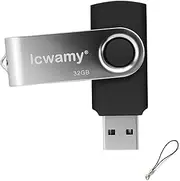 lcwamy 32GB Flash Drive USB Drive USB Flash Drives USB2.0 USB Stick Thumb Drive USB Flash Drive Pendrive (Black,32GB)