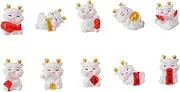 [ABOOFAN] 10pcs Mini Dragon Figurines Resin Craft Desk and Fairy Garden Decorations