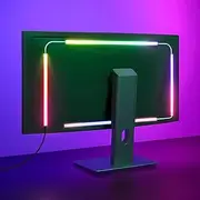 RGB Backlight for 24 Inch Computer Monitor, LED Strip Light Sync with Screen Color & Music for Games Movies etc,Software Control,USB Powered (4 Sides)