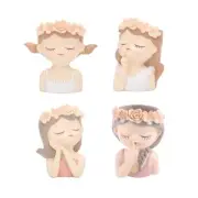 Mini Resin for Head Planter Containers Pot Garden Ornaments Decoration for Home