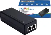 Gigabit Poe+ Injector Adapter - 30W 48V Power over Ethernet plus - 10/100/1000Mb