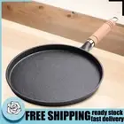 Cast Iron Frying Pan with Handle Non Stick Frying Egg Pan Omelet Steak Pizza Pot