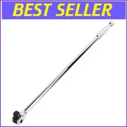 Heavy-Duty 24-Inch Breaker Bar with 1/2-Inch Drive Flex Handle - Chrome Vanadium