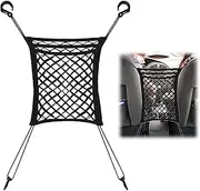 MEKEET 1PCS Car Mesh Bag for Dog Multifunctional Dog Car Net Barrier with Auto Safety Mesh Stretchable 3 Layer Pet Dogs Car Driving Accessories for SUV Car Truck Pet Driving Organizer Safety Travel