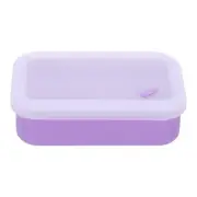 Leakproof Travel Soap Case Silicone Container Portable Translucent Purple