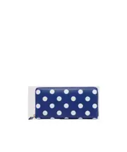 leather polka-dot purse One size Blue