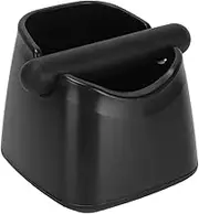 RIZGHWOY Small Knock Container Non Slip Bottom Knock Box with Removable Bar for Coffee Ground Small Bin for Cafes and Restaurants (Black)