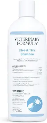 Veterinary Formula FLEA & TICK SHAMPOO for DOGS & CATS Aloe Lanolin PETS CARE