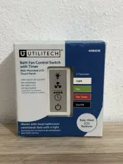Utilitech Bath Fan Control Switch With Timer Wall mounted LCD Touch #4984546