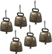 Parliky Dog Collar Bells Large Dog Collar Bells Metal Cow Bells for Pet Safety Vintage Decorative Bells Diy Craft Ornaments