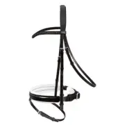 Passier Apollo Snaffle Bridle - Black/White Patent - FULL
