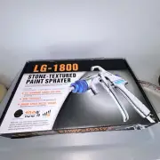 LG-1800 Professional Stone Textured Paint Sprayer Gun Set with 3 Tips and Hose