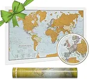 Scratch The World® - Travel Edition Map Print - 42 x 30 cm - Maps International - Map Making for More Than 50 Years