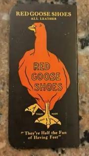 1940’s-50’s Red Goose Shoe Notebook 5.5“ X 2.5“ NOS