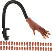 SHERCHPRY 1 Set Movable Nail Practice Hand Model Lightweight Flexible Prosthetic Tool for Manicure Training Realistic Design for Nail Art Beginners Easy to Clean Reusable