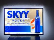 SKYY VODKA LED BAR SIGN MAN CAVE GARAGE DECOR LIGHT SAN FRANCISCO CA SKY VODKA