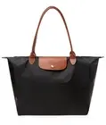NWT LONGCHAMP Le Pliage Large Foldable Nylon Shoulder Tote BLACK 100% AUTHENTIC