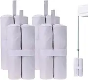 MOOCY White Sand Bags (120LBS) for Pop-Up Canopy Tent, 1680D Heavy Duty Canopy Weight Perfectly Matched With Canopy/Gazebo/Patio Umbrellas, Set of 4